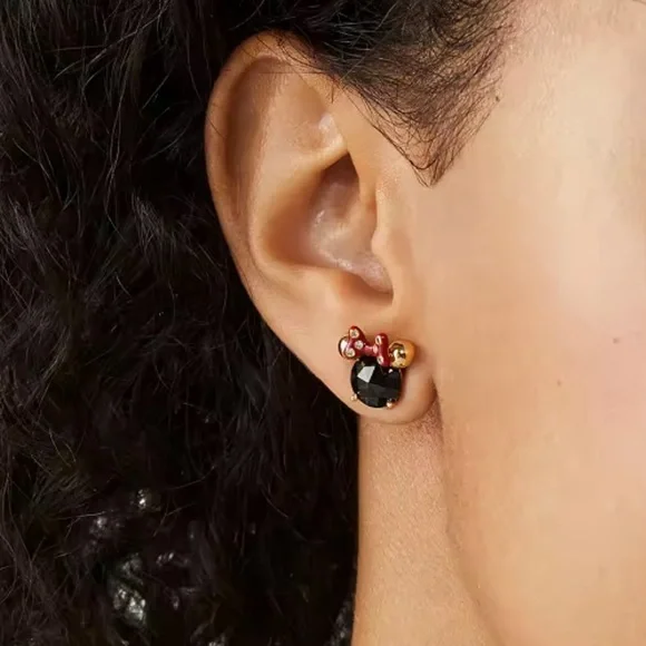 KATE SPADE ♠️ Disney Collection New York Minnie Studs & Necklace set, NEW - Picture 3 of 9